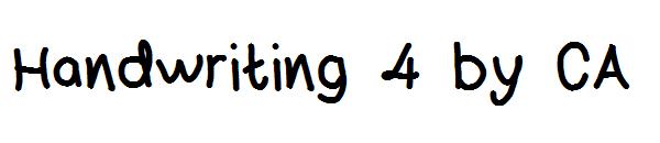 Handwriting 4 by CA字体