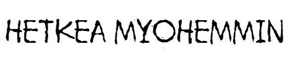 Hetkea Myohemmin字体
