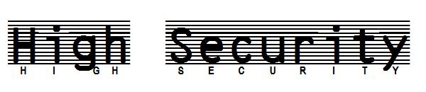 High Security字体