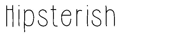 Hipsterish字体