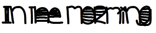 In The Morming字体