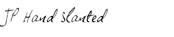 JP Hand Slanted字体