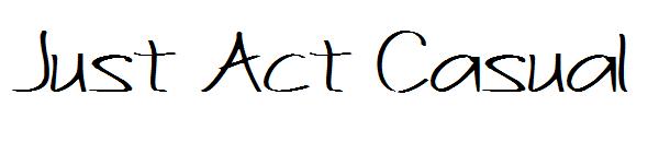 Just Act Casual字体