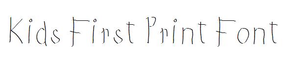 Kids First Print Font字体