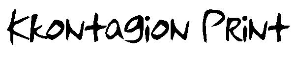 Kkontagion Print字体