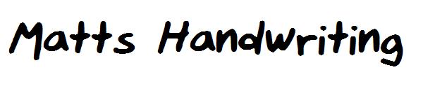 Matts Handwriting字体
