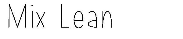 Mix Lean字体