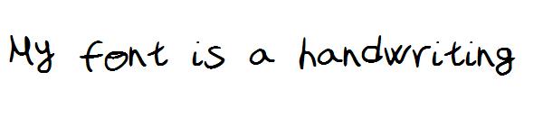 My font is a handwriting字体