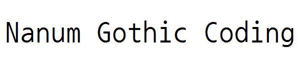 Nanum Gothic Coding字体