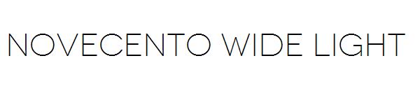 Novecento wide Light字体
