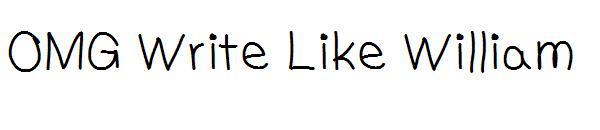 OMG Write Like William字体