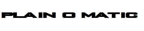 Plain O Matic字体