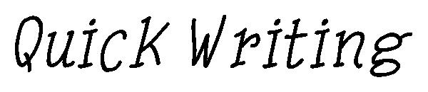 Quick Writing字体