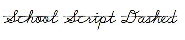 School Script Dashed字体