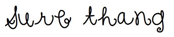 Sure thang字体