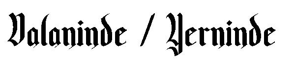 Valaninde / Yerninde字体