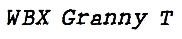 WBX Granny T字体