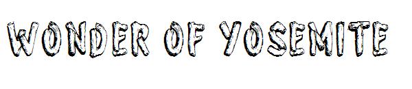 Wonder of Yosemite字体