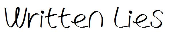 Written Lies字体