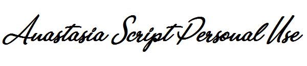 Anastasia Script Personal Use字体