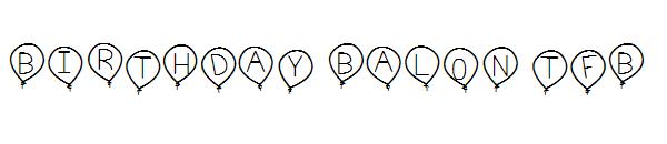 Birthday Balon TFB字体