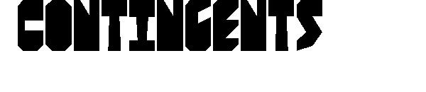Contingents字体