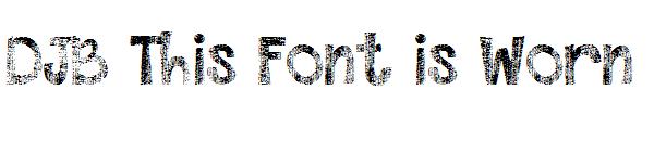 DJB This Font is Worn字体