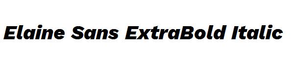 Elaine Sans ExtraBold Italic字体