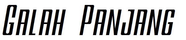 Galah Panjang字体