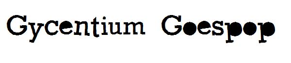 Gycentium Goespop字体