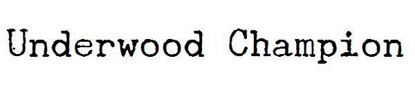 Underwood Champion字体