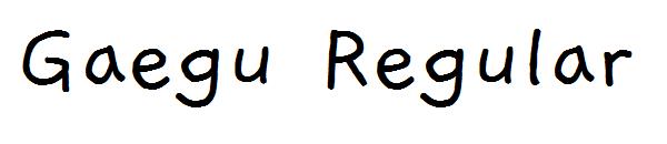 Gaegu Regular字体