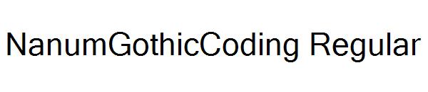 NanumGothicCoding Regular字体