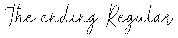 The ending Regular字体