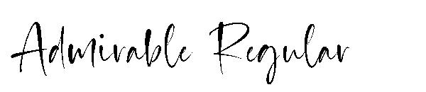 Admirable Regular字体