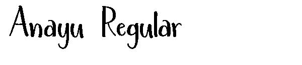 Anayu Regular字体