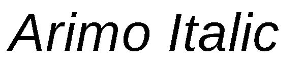 Arimo Italic字体