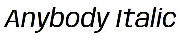 Anybody Italic字体