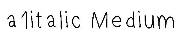 a1italic Medium字体