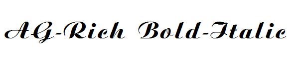 AG-Rich Bold-Italic字体