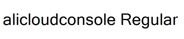 alicloudconsole Regular字体