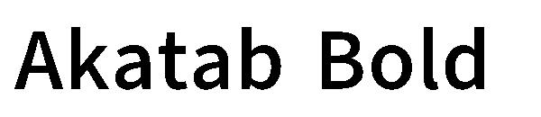 Akatab Bold字体