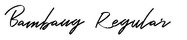 Bambang Regular字体