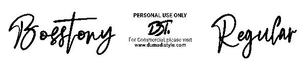 Bosstony 3 Regular字体
