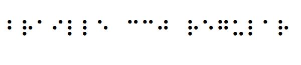 Braille CC0 Regular字体