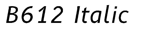 B612 Italic字体