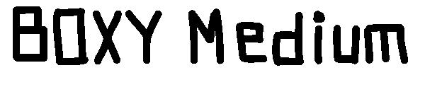 BOXY Medium字体