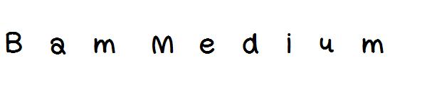 Bam Medium字体