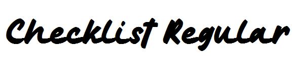 Checklist Regular字体