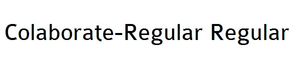 Colaborate-Regular Regular字体